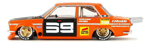 Mini Gt - Kaido House Datsun 510 Sport Green Box Esc 1:64 Cor Laranja