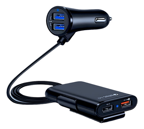 Carregador Turbo Veicular Para Uber 99 Power Usb 4x1 Premium