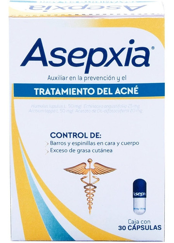 Imagen 3 de 7 de Tratamiento Para Acné Asepxia Leve Y Moderado 30 Cápsulas