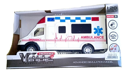 Imagen 2 de 2 de Ambulancia De Juguete Con Luz Y Sonido