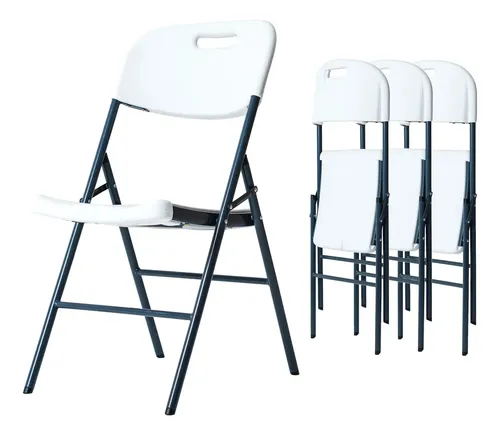 Set de 4 SIllas Plegables Blanca