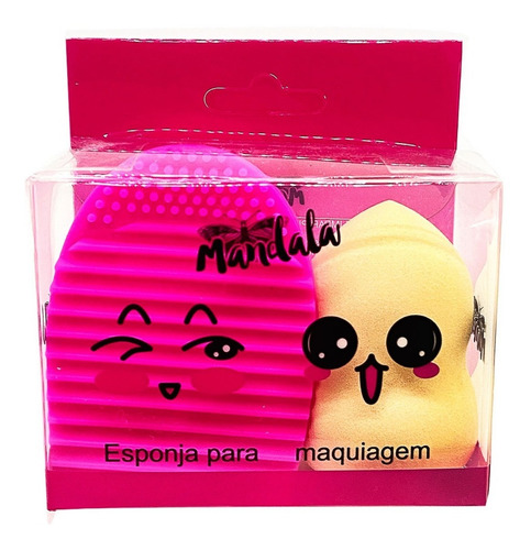 Imagem 4 de 5 de Pinceis Macrilan Limpador De Pincel Esponja Para Maquiagem