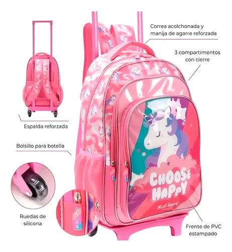 Mochila unicornio con carro hotsell
