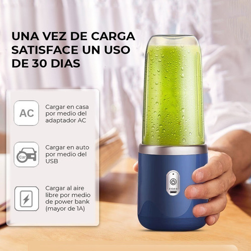 Mini Licuadora Portátil Procesador 400ml Alta Calidad