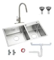 Comprar Kits De Tarjas Dobles Acero Inox, Mezcladora Y Set De Instal