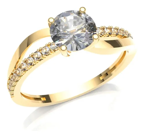 Anillo De Oro 14 Kilates Con Zirconia