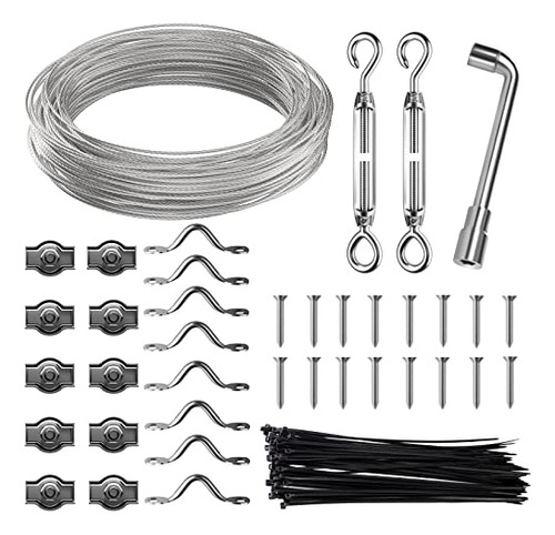 Kit Colgante De Luces, Cable De Acero Inoxidable Recubierto