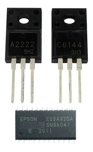 01 Par Transistores C6144 E A2222 + 1 Ci E09a92ga Epson