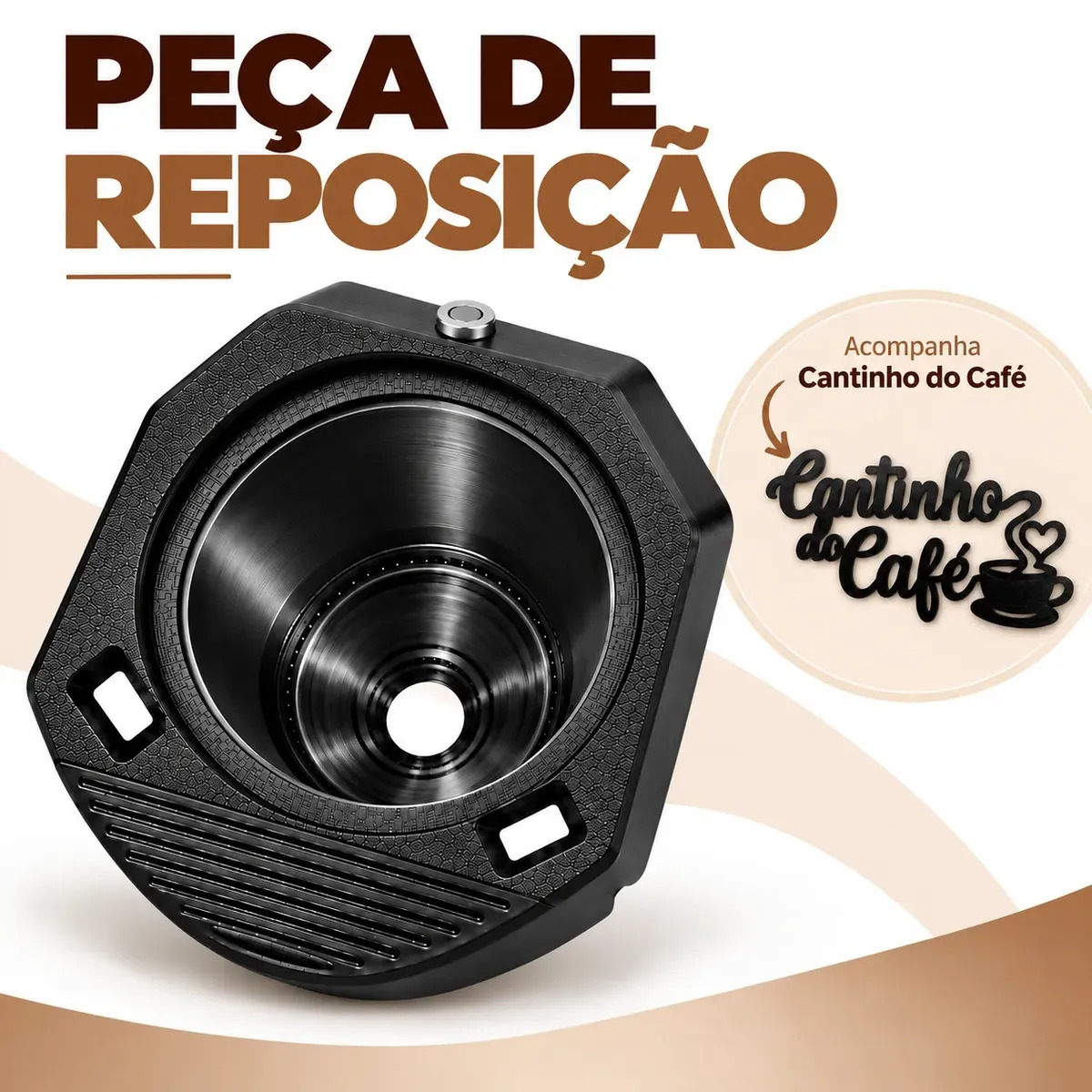 Porta Cápsula p/ Cafeteira Dolce Gusto Genio S + Letreiro Decorativo Cantinho do Café