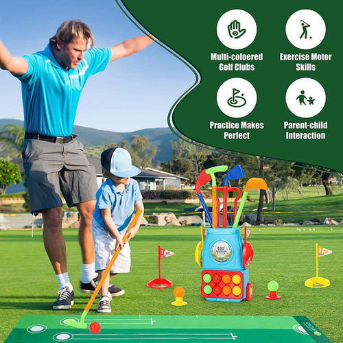Juego De Juguetes De Golf Para Niños Pequeños, Niños Con Car