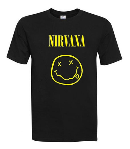 Polera Hombre - Nirvana - Logo - 100% Algodón