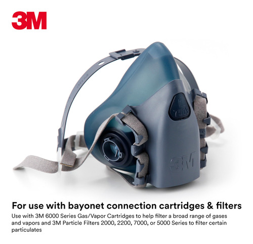 Respirador 3m 7503 De Media Cara Reutilizable Para Gases Y V