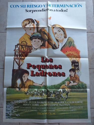 Antiguo Afiche Cine - Los Pequeños Ladrones *