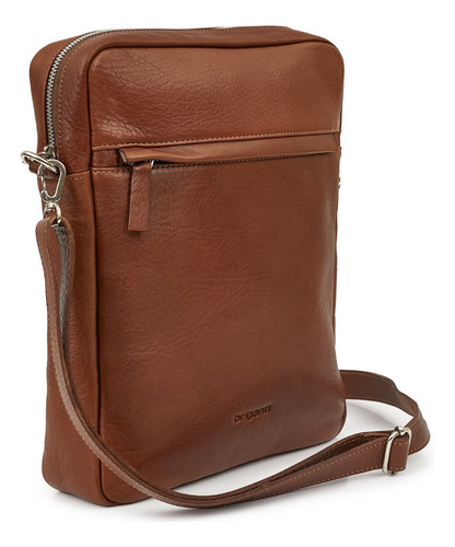 Morral Cuero Bolso Bandolera Urbano Briganti Unisex Borgo Color Marrón