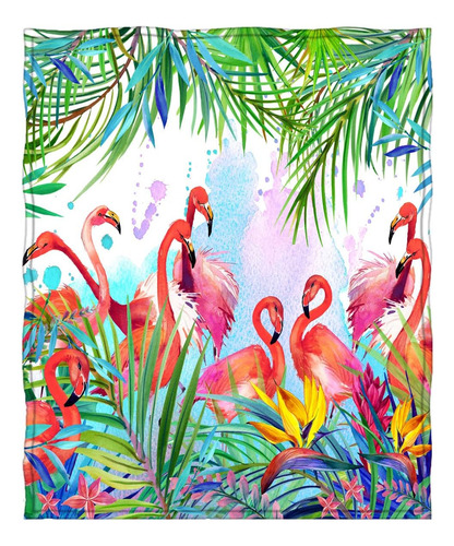 Mimihome Manta De Flamencos, Hojas Tropicales, Flamencos, Ma