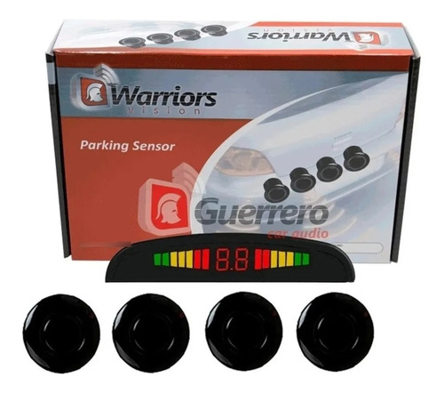 Sensores De Reversa Warriors Wd-068 Display Tipo Led Negros