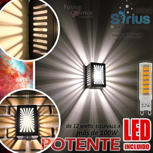 Aplique Pared Interior Efecto Estrella Cosmos Fx Led 12w