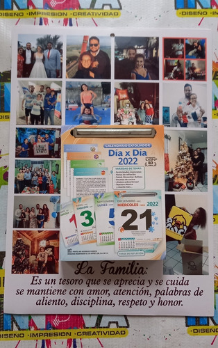 Calendario 2022 De Pared Exfoliador Personalizado
