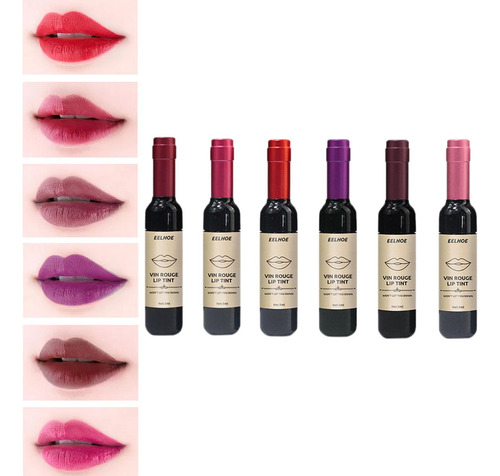 3 Vino Tinto Vino Lápiz Labial Líquido Lápiz Labial