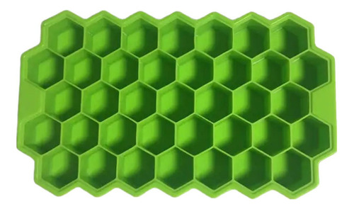 Molde Para Hielo Forma Panal, Mxmsq-001, 1pza, Verde, Color Verde