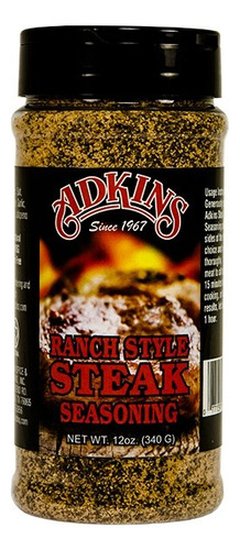 Adkins Condimento Para Carne Estilo Rancho: 12 Onzas, Totalm