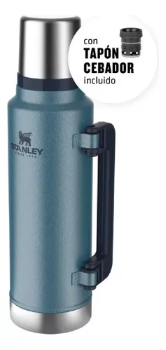 Termo Stanley 1 litro color bordo con tapón cebador - Gauchos Mate Store