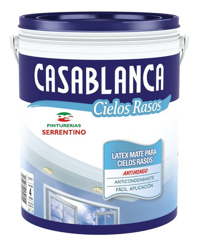 Latex Cielorrasos Blanco Casablanca 20 Litros Serrentino