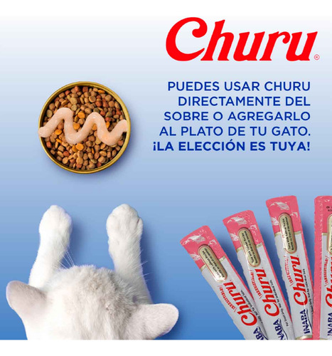 12pz Churu Premio Para Gato AtĂșn, Salmon Y Vieiras + Regalo