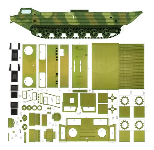 Vehiculo Anfibio Pts-m 1:25 Papercraft (envio X Mail)