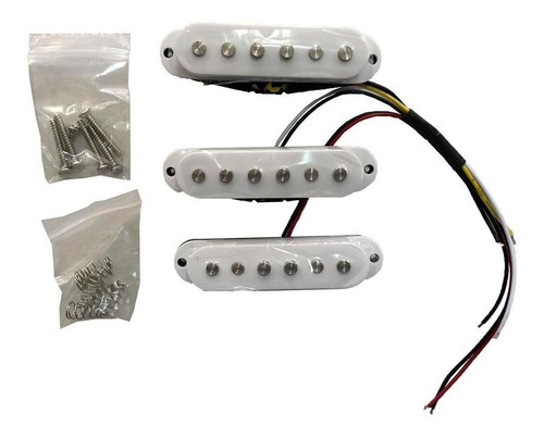 Guitar Tec Gs01wh Micrófono Strato X 3 Blanco Housemusic