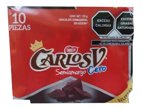 Imagen 1 de 1 de Carlos V Semiamargo Cero 10 Pzas