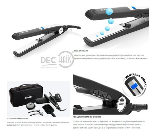 Set Alisadora De Pelo Siegen Sg-4800 Unlimited Liss
