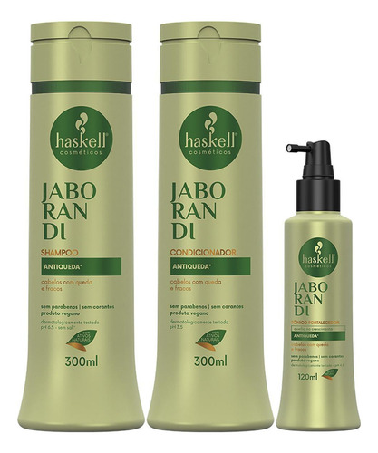 Kit Sh Cond 300ml Tonico 120ml Haskell Jaborandi