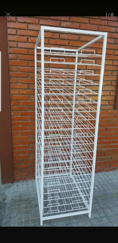 10 Mensulas Exhibidor Panel Ranurado De Caño Cuadrado 25cm