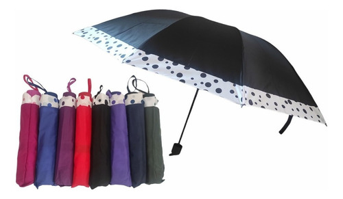 Sombrinha De Bolsa Grande 10 Varetas Guarda Chuva Reforçado Cor Roxo