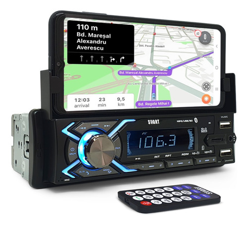 Rádio C/ Suporte Celular Logan 2013 Bluetooth Usb Controle