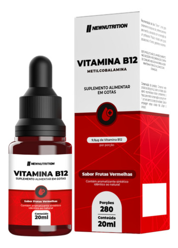 Vitamina B12 Frutas Vermelhas New Nutrition 20ml