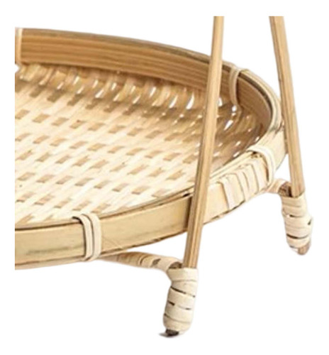2 Cesta De Frutas De Tecido Rattan Bandejas De Servir De