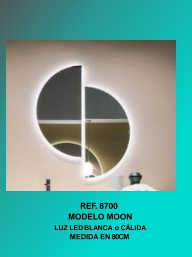 Espejo Moon  80cm (8700) Luz Led 