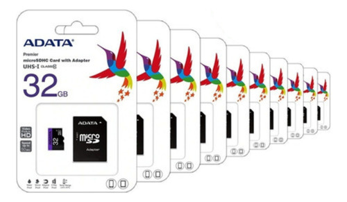 Kit 10 Memoria Micro Sd Adata Ausdh32guicl10-ra1 Mayoreo