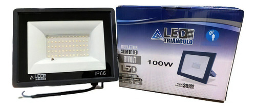 Refletor Led Holofote 100w C/sensor Embutido 6500k Cor da carcaça Preto Cor da luz Branco-frio 110V/220V