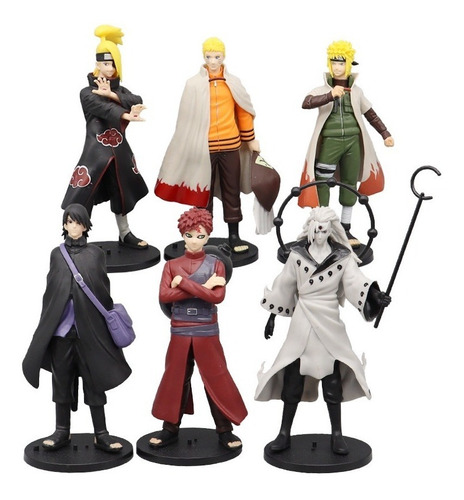 Colección De 6 Figuras De Naruto Shippuden Minato 17cm