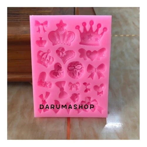 Imagen 3 de 5 de Molde Silicona Corona Moño Varios Porcelana Fondant Belgrano