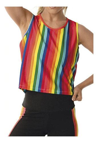 Camiseta Fitness Arco Iris Demillus 093144 Listras