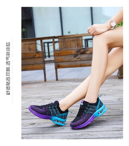 Zapatillas Deportivas Ligeras Para Correr Con Suela De Malla Tejida Para Mujer