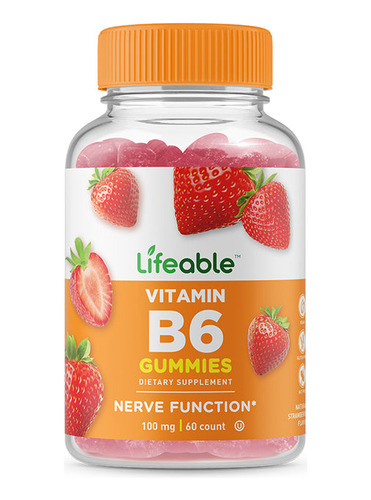 Vitamina B6 100 Mg 60 Gomitas Lifeable 