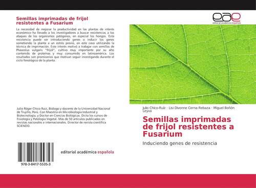 Libro: Semillas De Frijol Preparadas Resistentes Al Fusarium