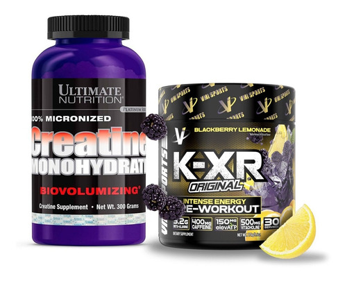 Pack Creatina Ultimatenutrition 300gr + Prework K-xr 30serv