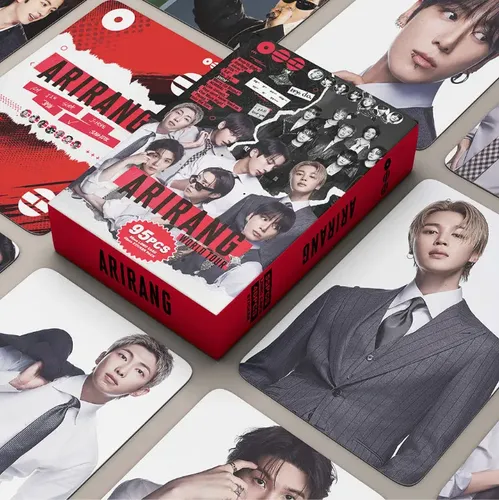Caixa Coleção Bts 55 Photocards 40 Mini Adesivos Conjunto