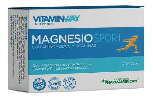Magnesio Sport Vitamina Energia Rendimiento X30 Capsulas